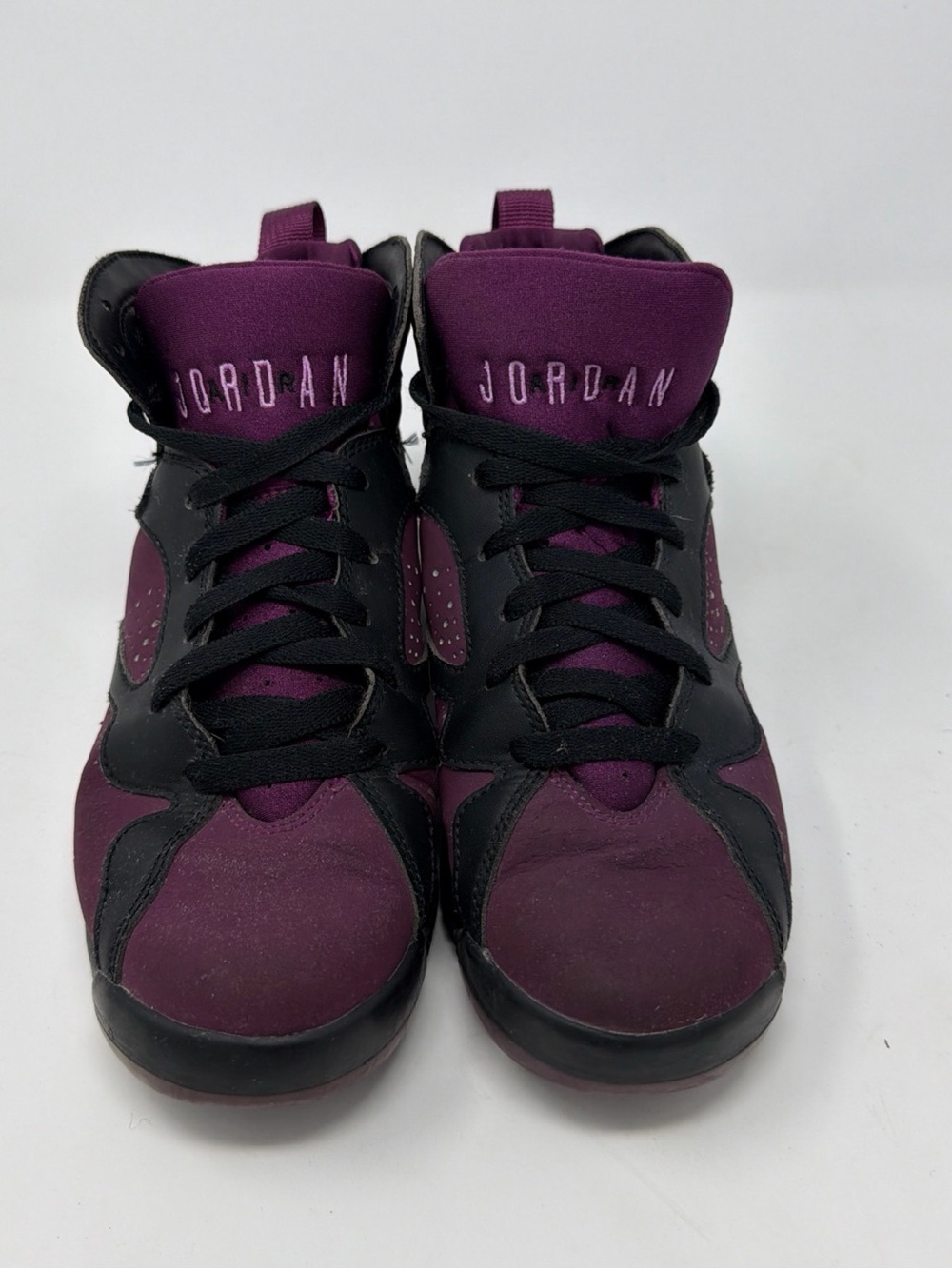 Jordan Plum and Black High-Top Sneakers
